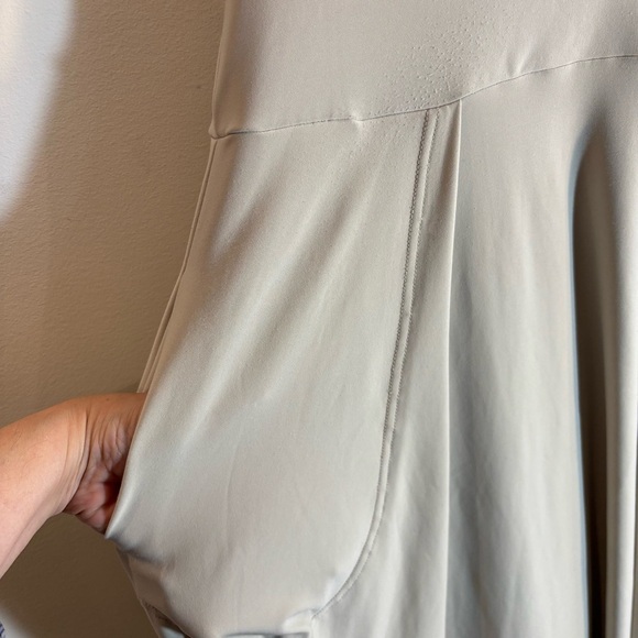 SYMPLI Sz 8 Bauble Hem Overall Bodice Style Dress in Ecru Lagenlook Art To Wear - Picture 4 of 8